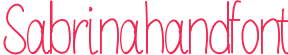 Sabrinahandfont